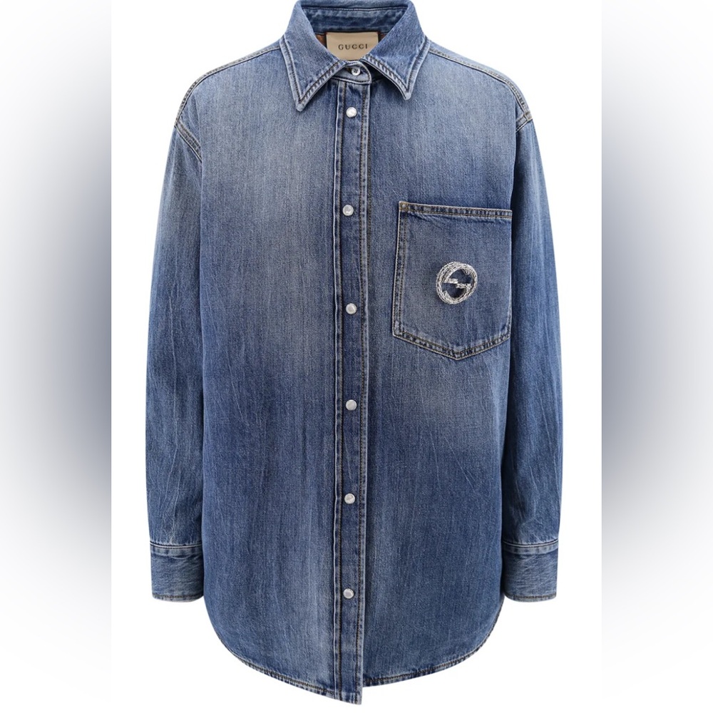Gucci Blue Denim Shirt